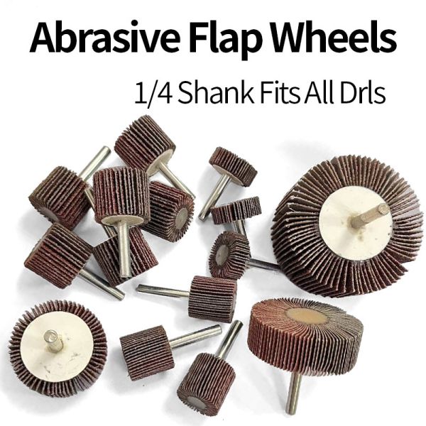20*25*6 Abrasive Cloth Flap Wheel Grinding Head, with Handle and Impeller