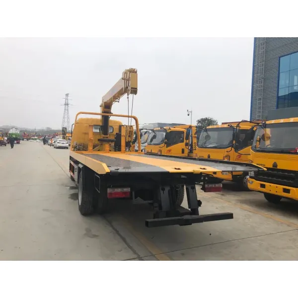 Flatbed 5 Ton Truck Mounted Crane Dongfeng Hydraulic Telescopic Boom Crane