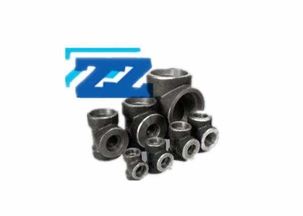 1 / 8  BSPT Steel Pipe Tee 6000 # ASTM A694 F65 Carbon Steel Pipe Fittings BS 3799
