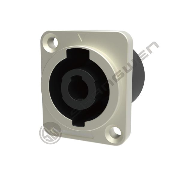 Male 4 Pin Connector for Audio Video Electronics IP40 Waterproof Extremely Rugged Loudspeaker Plug Silver Metal Brass Alloy