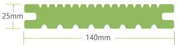 First Generation Solid Wood Grain Outdoor WPC Flooring Weather Resistance