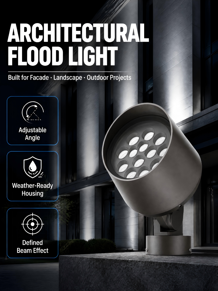 24W CRANE Architectural Led Flood Lights Multi Moun LED Spotlight For Building Facade