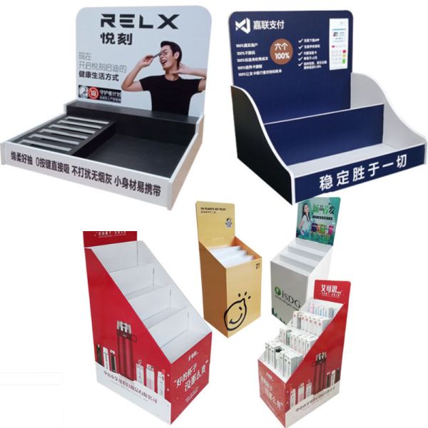 Customized Eco Friendly Printing Paper Corrugated Rack Tray Stand for Retail Shops