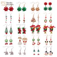 Feriado das meninas de Santa Womens Christmas Earrings For dos flocos de neve de Bels das árvores