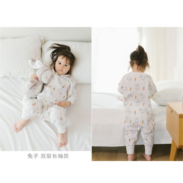 Anti Bacterial Baby Cotton Pajamas Zero Formaldehyde Highly Absorbent