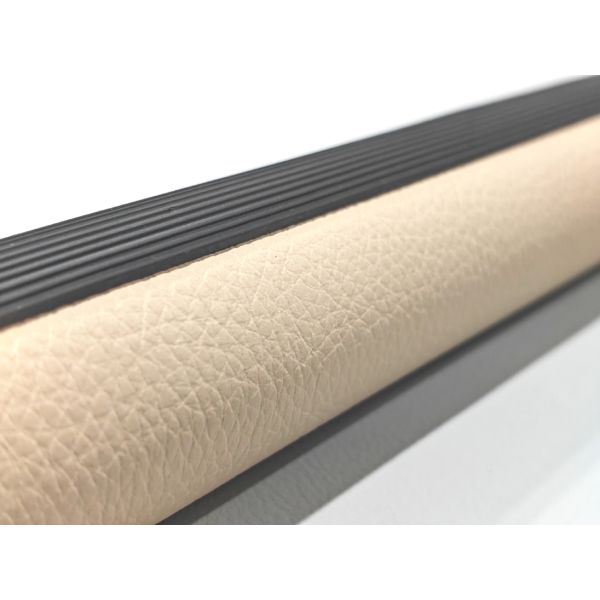 Premium Aluminum Alloy Wardrobe Hanger Rod with PVC Leather Coating - Silent Clothing Rail, Durable & Space-Saving