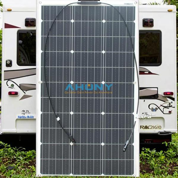100W 柔軟な太陽光パネル モノ結晶型 PERC IP65 接続ボックス