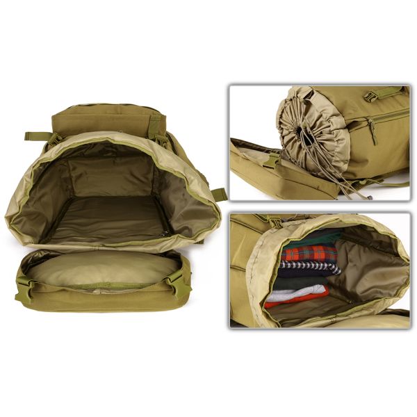 Tactical ornaments Army Backpack, Tactical Hiking Daypack 70-85L ornaments MOLLE Assault Backpack Army Traveling Campi