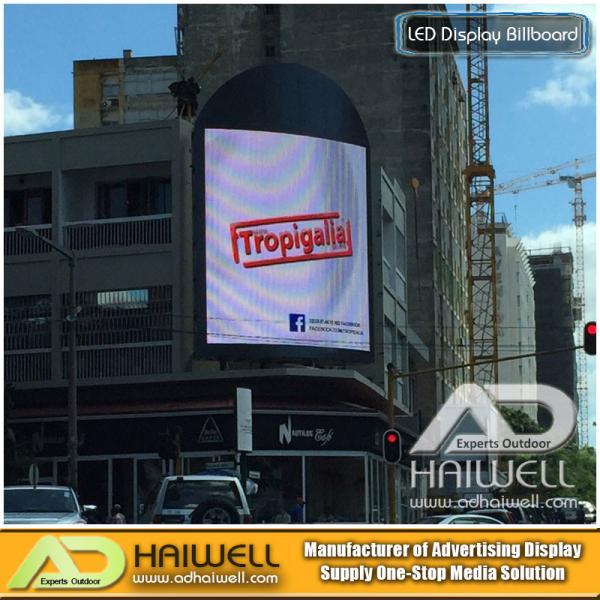 Rooftop Outdoor Full Color Arc-shaped SMD Latest P8 LED Advertising Display Video