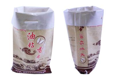 Water Resistant  Poly Woven Sacks , Woven Poly Bags For 25 Kg Rice