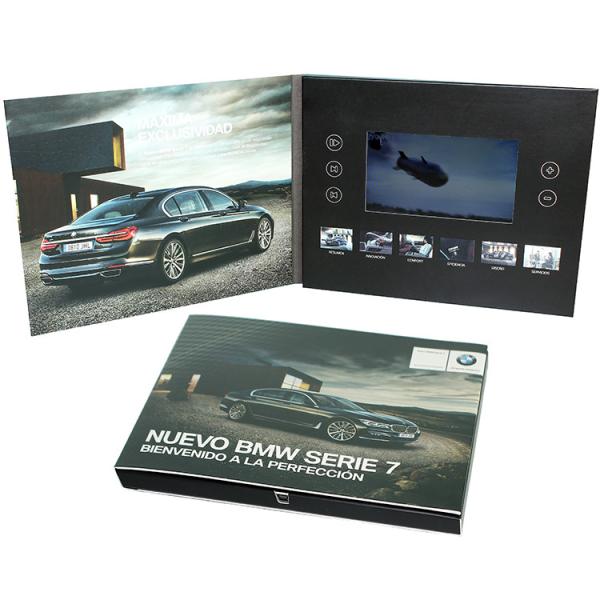 Business Gift 5IPS Screen Video Brochure ,Video Brochure Card ,Lcd Video brochure Card with 210x165mm UV brochure print