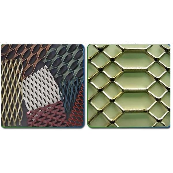 Decorative Aluminum Stainless Steel Copper Expanded Perforated Metal Diamond Wire Mesh