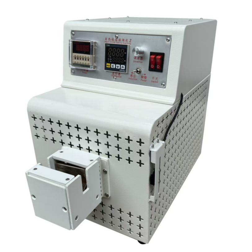 JunSheng Automatic Wire Heat Shrink Tubing Machine with 0-450 °C Heating, 450-900 Cycles/Hour, and 0-30 mm Tubing Diameter