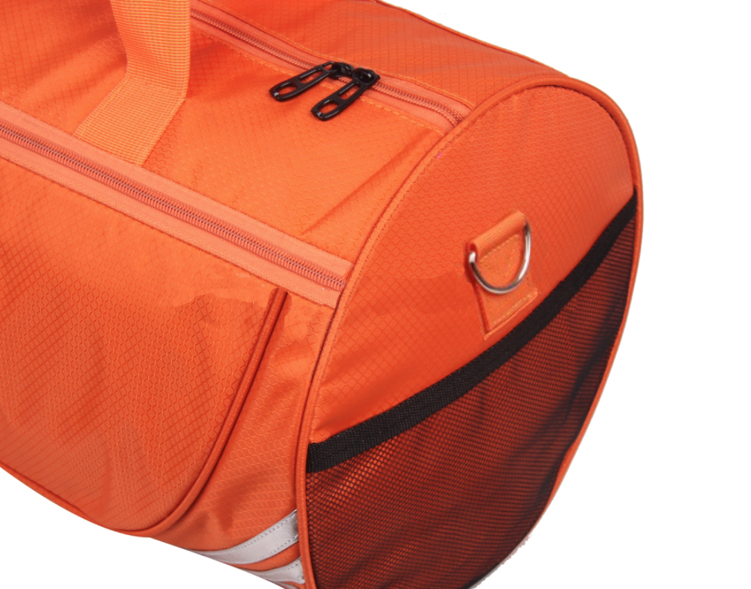 45*25CM Outdoor Light Weight Orange Color Waterproof Coated Polyester Oxford Barrel Travel Bags
