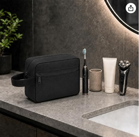 Travel Toiletry Bag for Men Women Hanging Makeup Bag Organizer Pink | Waterproof Toiletry Bag for Toiletries Accessories, Shaving Kit & Cosmetic Hanging Bag Organizer, for Travel, Bathroom, Gift