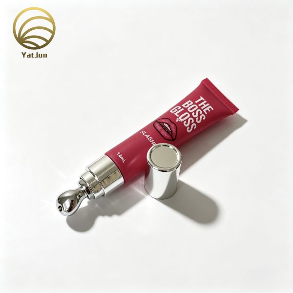 10ml 20g empty PE eye cream tube packaging with silver Zinc alloy applicator