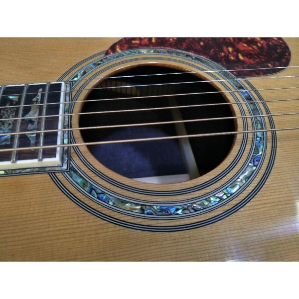 39 inches ooo45s Acoustic Guitar Top AAA Solid Red Cedar Abalone Binding Body With Fishman Pickups Rosewood fingerboard