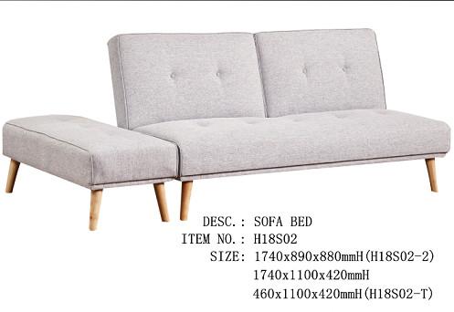 Simple Ottoman Pure Foam Filling Functional Sofa Bed For Bedroom 460 * 1100 * 420