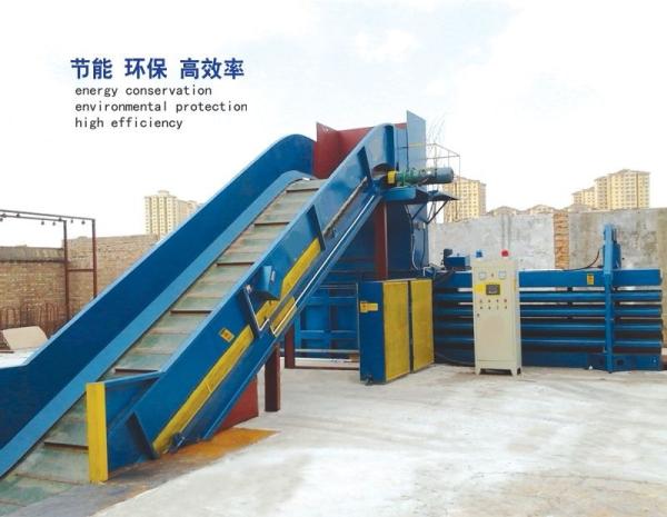 Inline Autoamtic Horizontal Hydraulic Baler, for Waste Cardboard, Carton Box, etc.