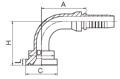 6000PSI FS SAE Flange Fittings / Hydraulic Flange Adapters Bite Type