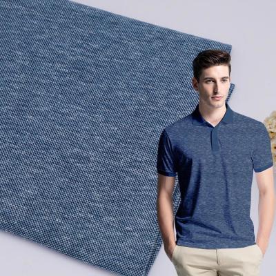 Tecido Pique de algodão amigável para a pele 21S 190gsm resistente ao desgaste textura de alongamento penteado
