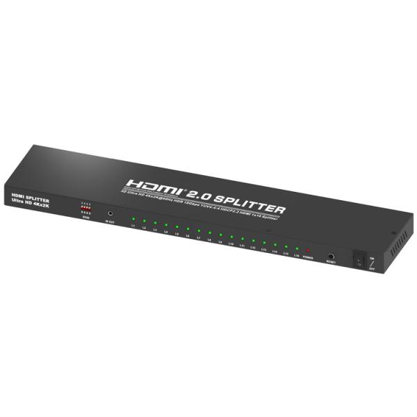 3840x2160 600Mhz Iron 1x16 HDMI 4K Splitter