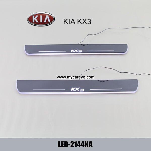 Kia KX3 Car accessory stainless steel scuff plate door sill plate light LED