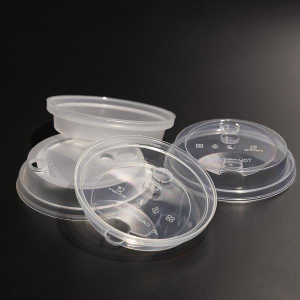 Copas de plástico flexíveis e descartáveis, à prova de vazamento, transparentes para copos de plástico e de papel