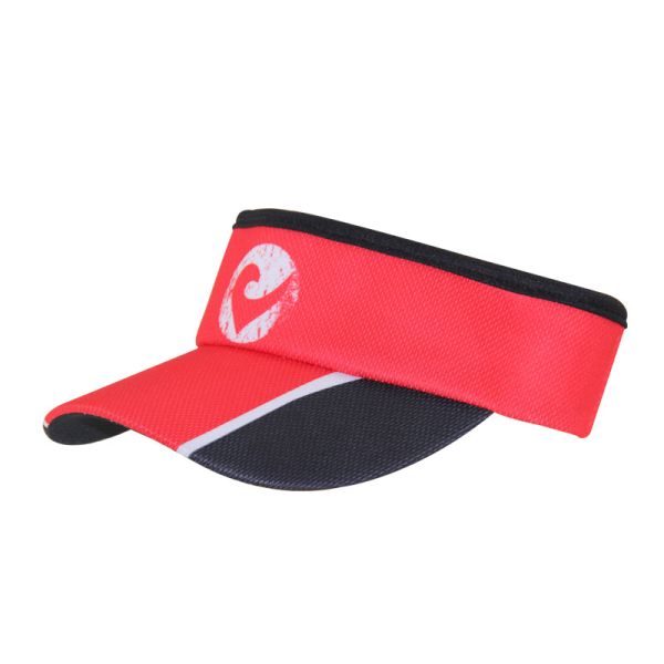 Fashionable Sports Sun Visor Caps With Sublimation Printing Logo On Front And Back