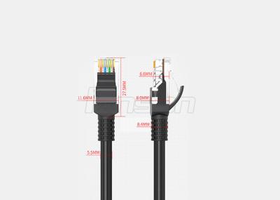 Cabo redondo do cabo de remendo 0.4mm do RJ45 Cat6 O.F.C. Copper Ethernet UTP para redes informáticas