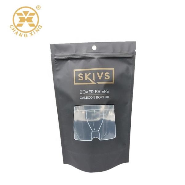 os sacos de empacotamento geados feitos sob encomenda do vestuário do roupa interior 250g fecham o fechamento para a roupa