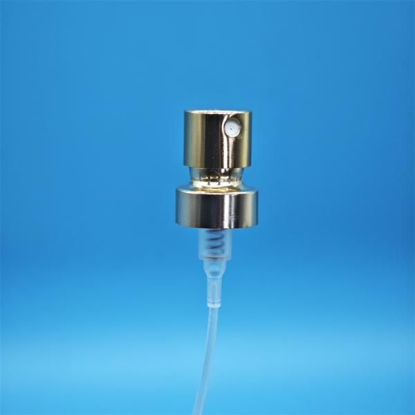 0.1ml/t 15mm 16.3mm Silver Aluminium Cosmetic Crimp Sprayer Fine Mist Perfume Spray Pump