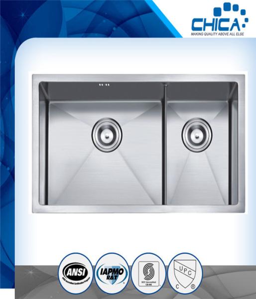 satin polish stainless steel kitchen sink with 304 material undermount style