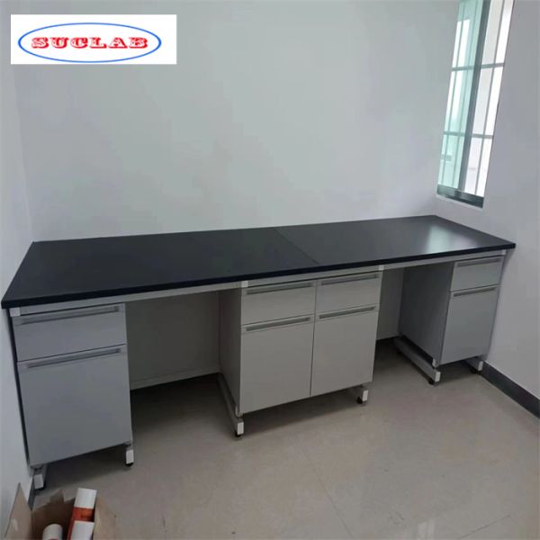 Steel Construction Lab Wall Benches for Export in Plywood Package