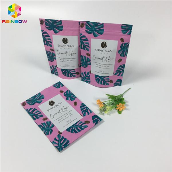 High Barrier Aluminum Foil Custom Printed Snack Bags For Sea Salt / Body Scrub