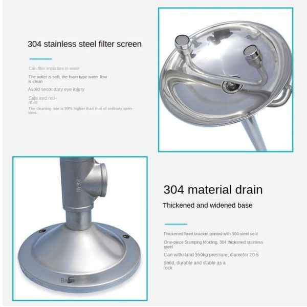 Спрей очиститель для глаз ABS пластиковый композитная очиститель для глаз Аварийное устройство для лабораторных инспекций очиститель для глаз