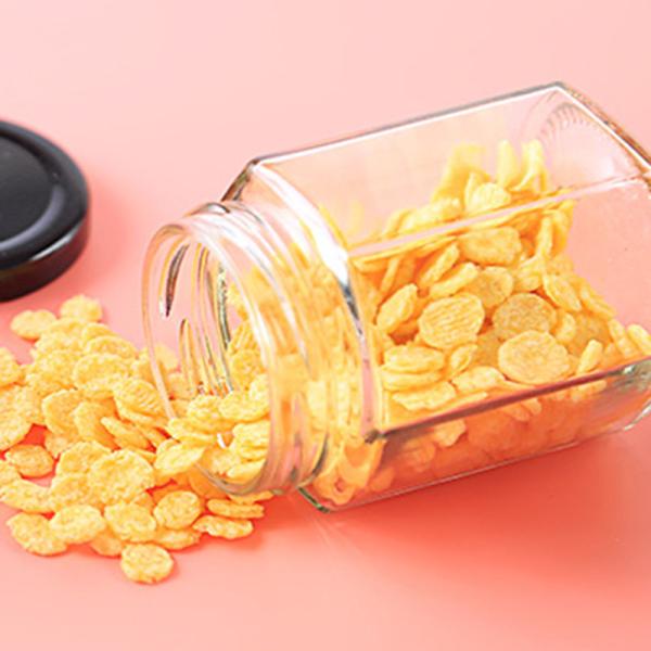 Hexagonal Clear Glass Jam Jar Hermetic Airtight Storage Glass Bottle Jar