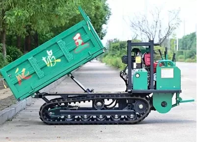 Light Duty Mining Machinery 1Ton 1.5Ton Maximum Load GF1000 Tracked Dumper Rubber Track Carrier Walking Speed