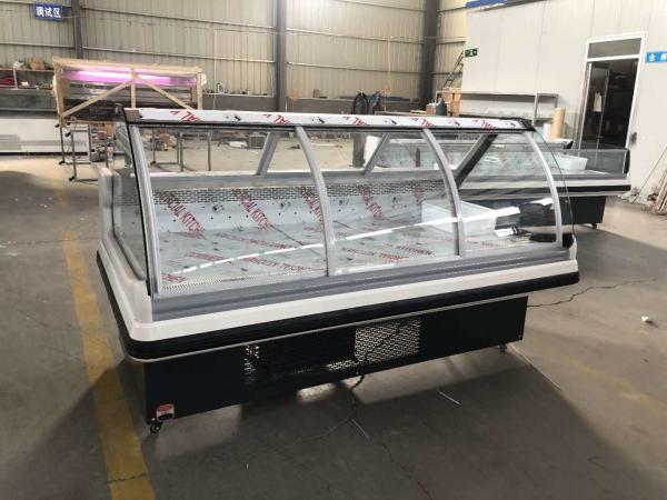 Sliding Door Deli Display Freezer 1.5m 2m 2.5m Stainless Steel Meat