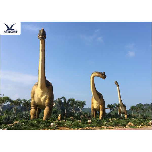 Amusement Park Equipment Real Life Size Dinosaurs , Dinosaur Lawn Ornament