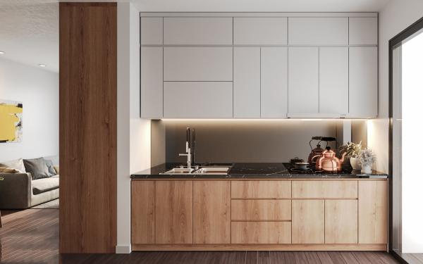 Armoire de cuisine moderne de luxe Table à en-tête et table en marbre
