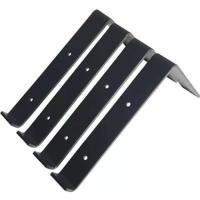 Conector de madera de acero galvanizado en forma de L, hardware, soporte L decorativo de metal