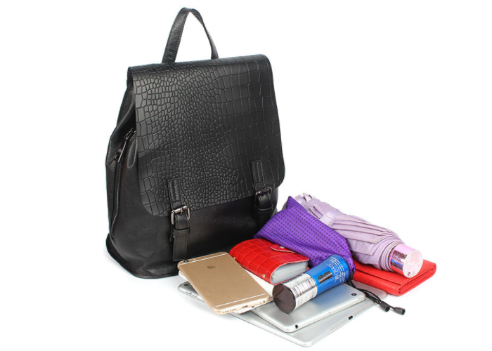 New College Wind Double Womens Fashion Rucksack Female Student Embossed Clamshell