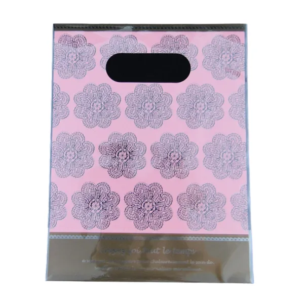 Vibrant Festive Christmas Plastic Gift Bags with Strong Handles