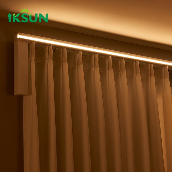 Customize Aluminum Smart Led Lighting Curtain Track Recessed Curtain Rail For Stage