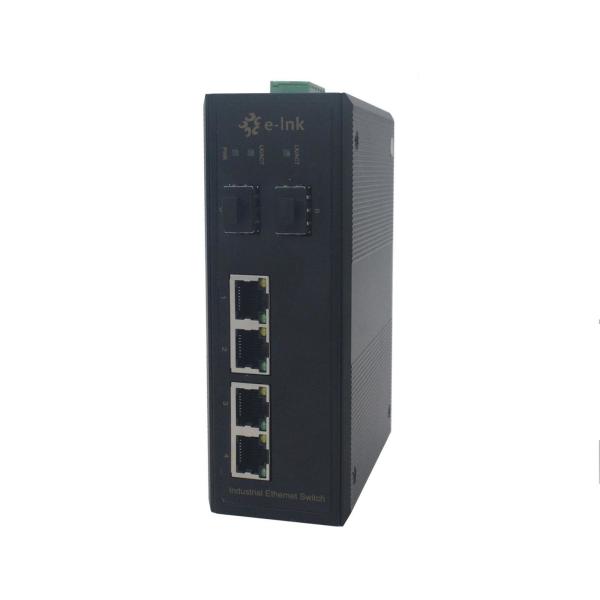 Durable Industrial Ethernet POE Switch 4 Port 10/100/1000T 802.3at PoE+ 2 Port 100/1000X SFP