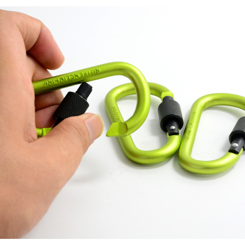 Key Chain Clip D Shape Aluminum Mini Carabiner Hook with 30-Day Return and Metal Locking