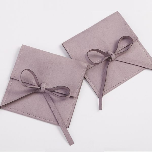 OEM/ODM Acceptable Suede Microfiber Jewelry Pouches Luxury Style for Custom Logo