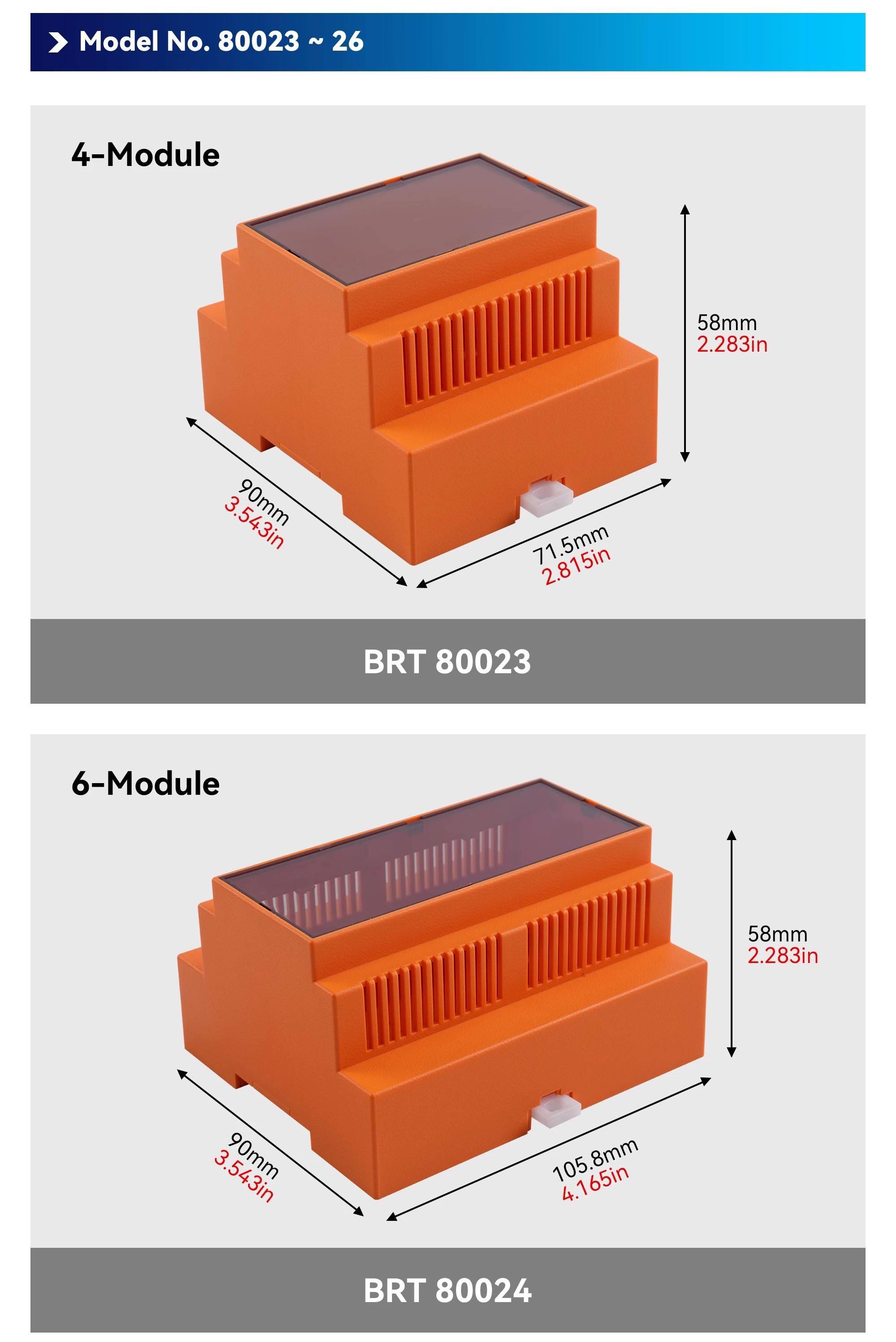 5 Module DIN Rail Enclosure for PCB & Electronics DIN Rail Box In UL 94 V0 Material