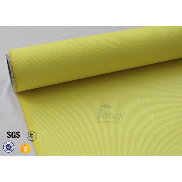 Yellow PU Coated Fiberglass Fabric 3732 Fireproof Welding Protection Blanket